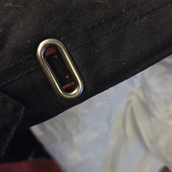 Biker Babe Energy 🏍️ Harley-Davidson Black Cadet Cap Lace Up Chain Detail - Picture 6 of 10